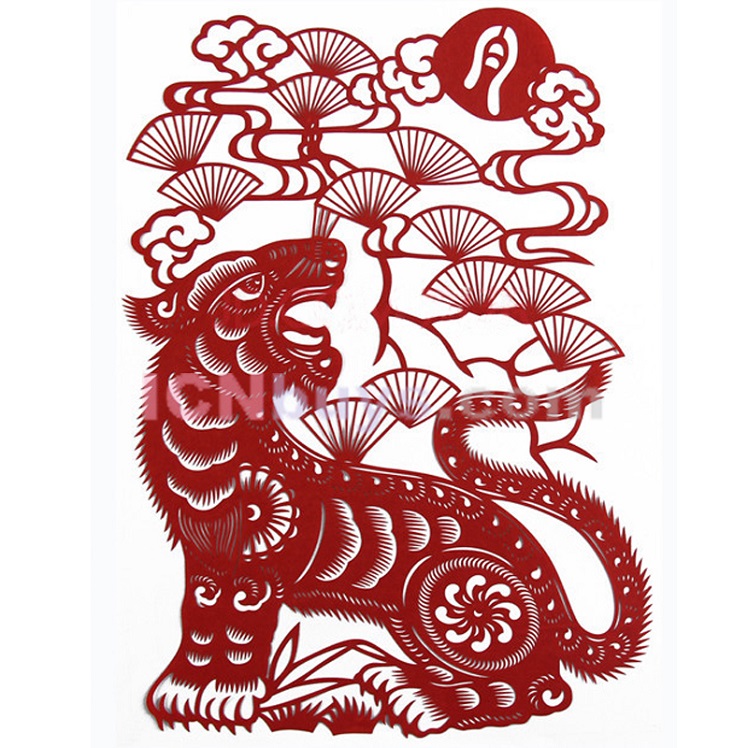 Paper Cutting Chinese Zodiac Tiger sensitive